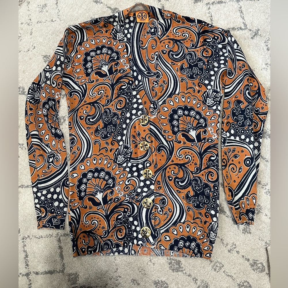 Tory Burch Print Cardigan
